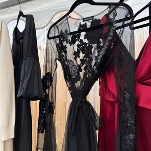 Black Lace Sheer Cover Up